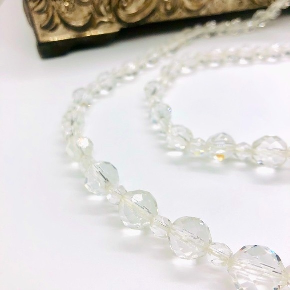 Vintage Deco Crystal Clear Necklace - Picture 10 of 17